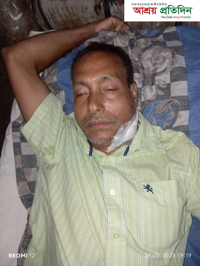 রিশালে চাদা না দেওয়ায় হত্যাচেষ্টার অভিযোগ